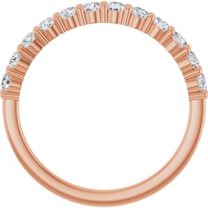 14K Rose 1/2 CTW Lab-Grown Diamond Anniversary Band