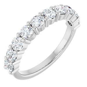 Platinum 9/10 CTW Lab-Grown Diamond Anniversary Band