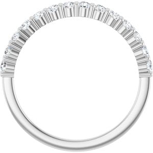 14K White 3/8 CTW Lab-Grown Diamond Anniversary Band