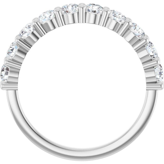 Platinum 9/10 CTW Lab-Grown Diamond Anniversary Band