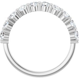 Platinum 9/10 CTW Lab-Grown Diamond Anniversary Band