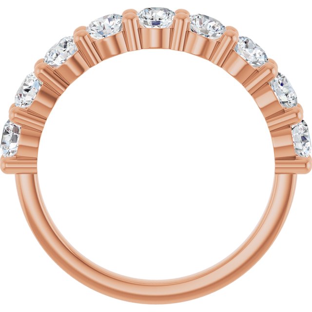 14K Rose 9/10 CTW Lab-Grown Diamond Anniversary Band