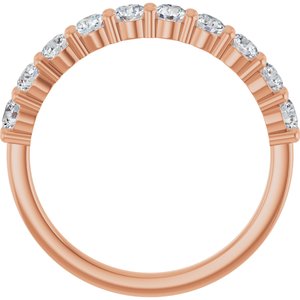 14K Rose 3/4 CTW Lab-Grown Diamond Anniversary Band