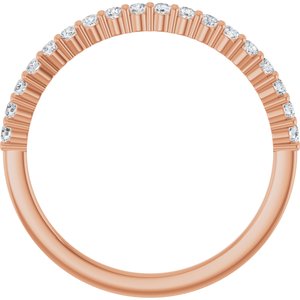 14K Rose 1/4 CTW Lab-Grown Diamond Anniversary Band