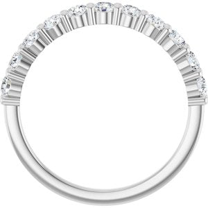 14K White 1/2 CTW Lab-Grown Diamond Anniversary Band