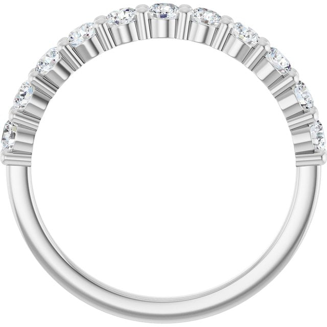 14K White 1/2 CTW Lab-Grown Diamond Anniversary Band