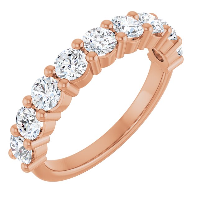 14K Rose 9/10 CTW Lab-Grown Diamond Anniversary Band