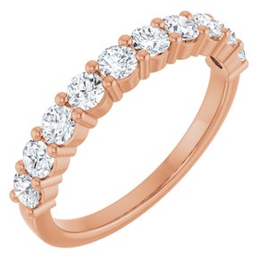 14K Rose 3/4 CTW Lab-Grown Diamond Anniversary Band