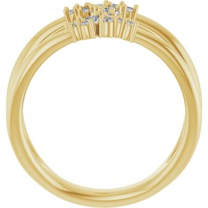 14K Yellow 1/3 CTW Lab-Grown Diamond Negative Space Ring
