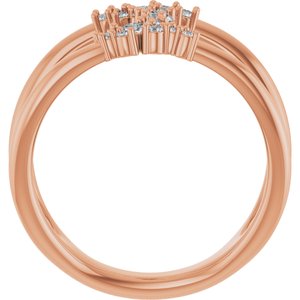 14K Rose 1/3 CTW Lab-Grown Diamond Negative Space Ring