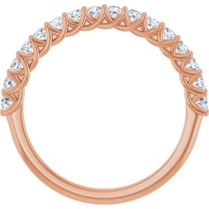 14K Rose 1/2 CTW Lab-Grown Diamond Anniversary Band