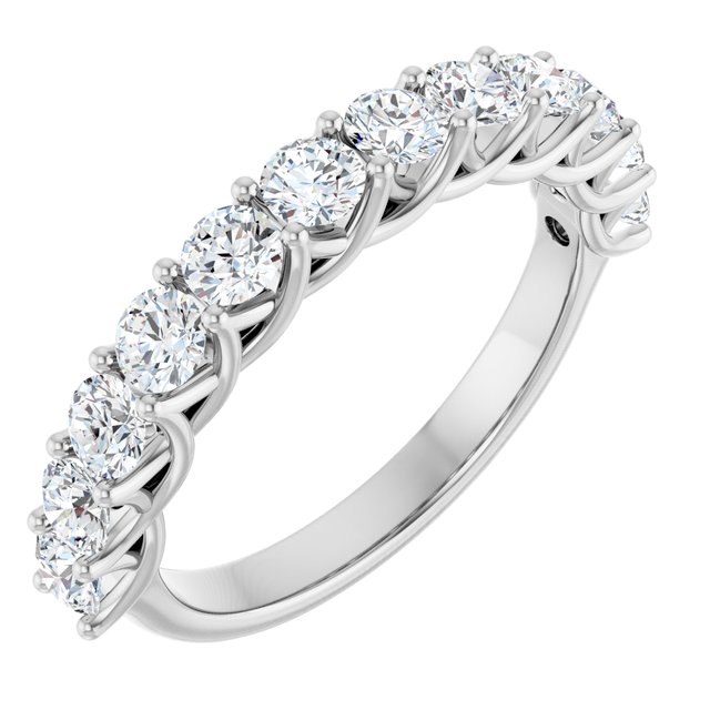 Platinum 1 CTW Lab-Grown Diamond Anniversary Band