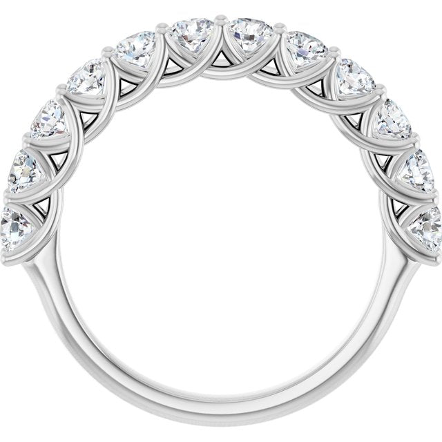 Platinum 1 CTW Lab-Grown Diamond Anniversary Band