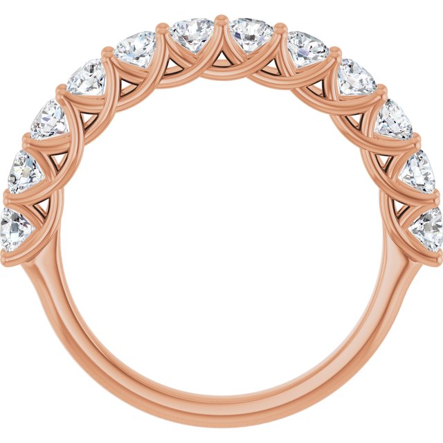 14K Rose 1 CTW Lab-Grown Diamond Anniversary Band