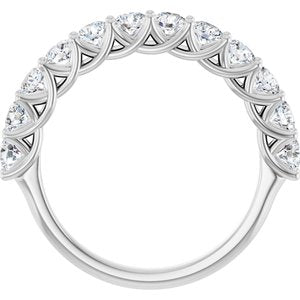 Platinum 1 CTW Lab-Grown Diamond Anniversary Band