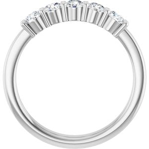 14K White 1/2 CTW Lab-Grown Diamond Anniversary Band