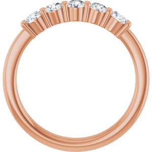 14K Rose 1/2 CTW Lab-Grown Diamond Anniversary Band