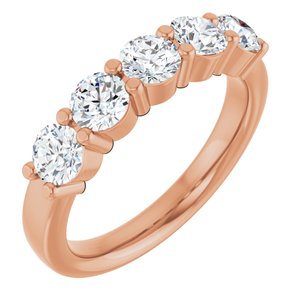 14K Rose 1 1/4 CTW Lab-Grown Diamond Anniversary Band
