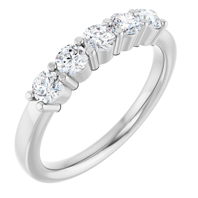 Platinum 5/8 CTW Lab-Grown Diamond Anniversary Band