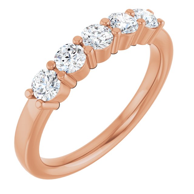 14K Rose 5/8 CTW Lab-Grown Diamond Anniversary Band