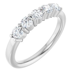 Platinum 5/8 CTW Lab-Grown Diamond Anniversary Band