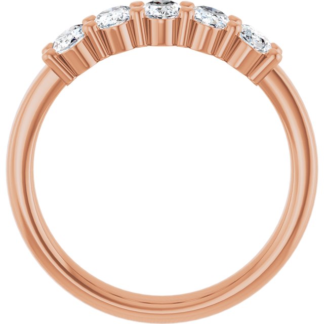 14K Rose 1 CTW Lab-Grown Diamond Anniversary Band