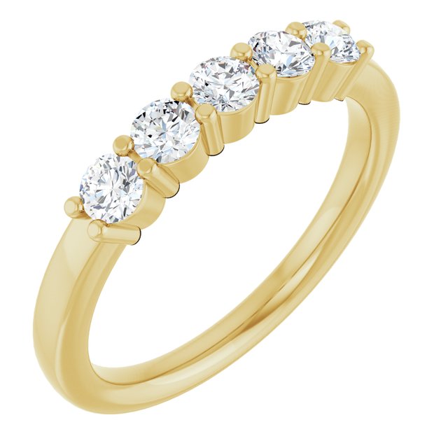 14K Yellow 1/2 CTW Lab-Grown Diamond Anniversary Band