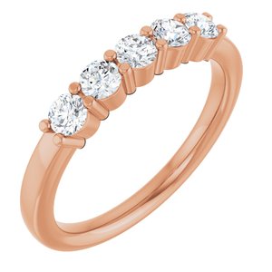 14K Rose 1/2 CTW Lab-Grown Diamond Anniversary Band