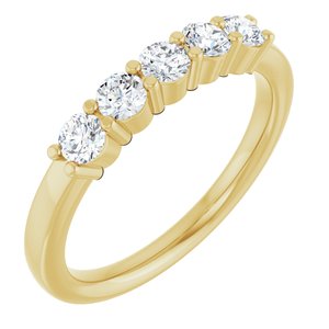 14K Yellow 1/2 CTW Lab-Grown Diamond Anniversary Band