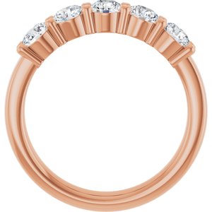 14K Rose 1/3 CTW Lab-Grown Diamond  Anniversary Band