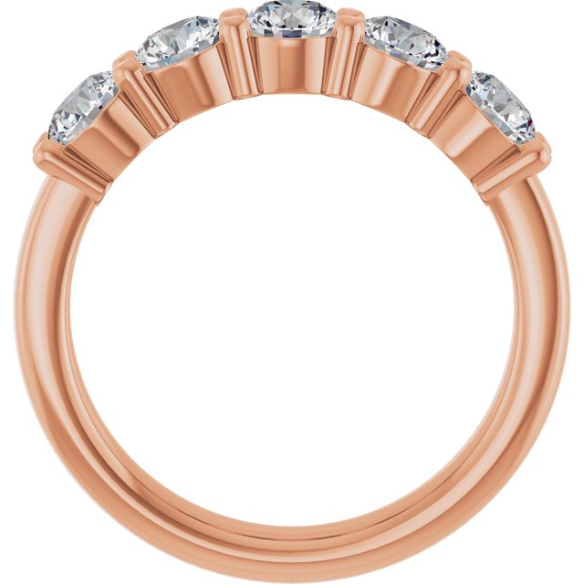 14K Rose 1 1/4 CTW Lab-Grown Diamond Anniversary Band