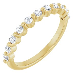 14K Yellow 1/2 CTW Lab-Grown Diamond Anniversary Band