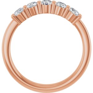 14K Rose 5/8 CTW Lab-Grown Diamond Anniversary Band