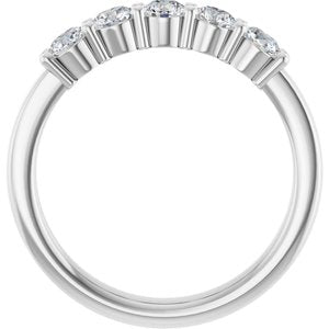 Platinum 5/8 CTW Lab-Grown Diamond Anniversary Band