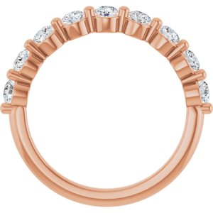 14K Rose 5/8 CTW Lab-Grown Diamond Anniversary Band