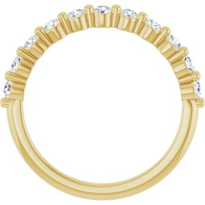 14K Yellow 1/2 CTW Lab-Grown Diamond Anniversary Band