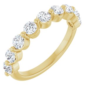 14K Yellow 9/10 CTW Lab-Grown Diamond Anniversary Band