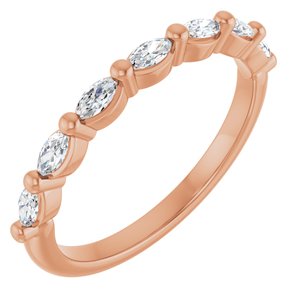 14K Rose 1/3 CTW Lab-Grown Diamond Anniversary Band