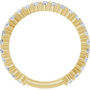 14K Yellow 3/4 CTW Lab-Grown Diamond Anniversary Band