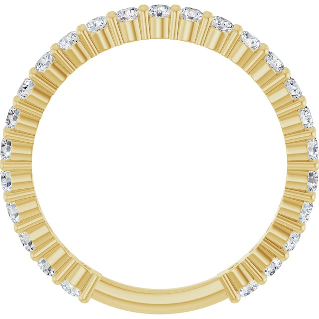 14K Yellow 3/4 CTW Lab-Grown Diamond Anniversary Band