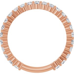 14K Rose 3/4 CTW Lab-Grown Diamond Anniversary Band