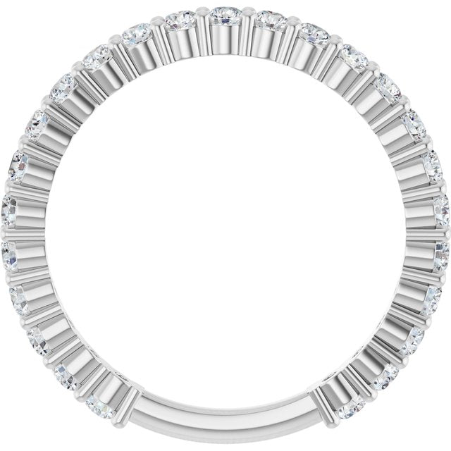 14K White 3/4 CTW Lab-Grown Diamond Anniversary Band