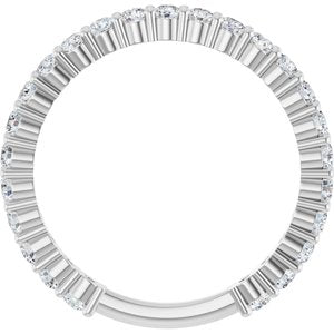 14K White 3/4 CTW Lab-Grown Diamond Anniversary Band