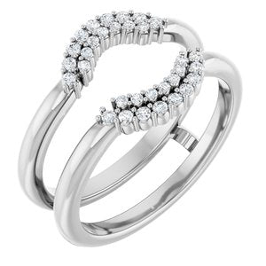 14K White 1/5 CTW Lab-Grown Diamond  Ring Guard