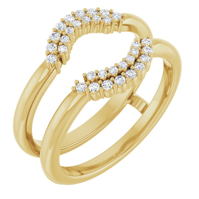 14K Yellow 1/5 CTW Lab-Grown Diamond  Ring Guard