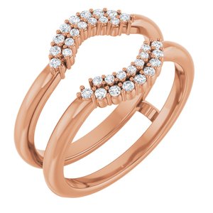 14K Rose 1/5 CTW Lab-Grown Diamond  Ring Guard