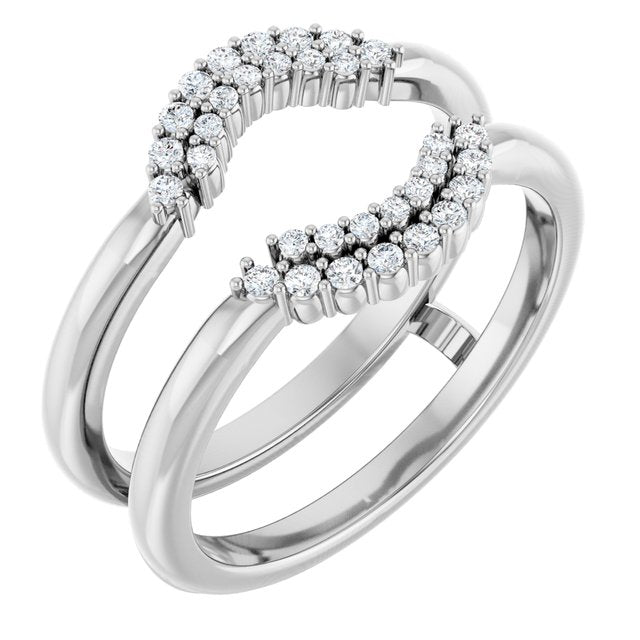 Platinum 1/5 CTW Lab-Grown Diamond  Ring Guard
