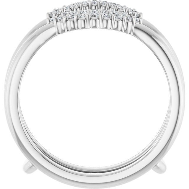 Platinum 1/5 CTW Lab-Grown Diamond  Ring Guard