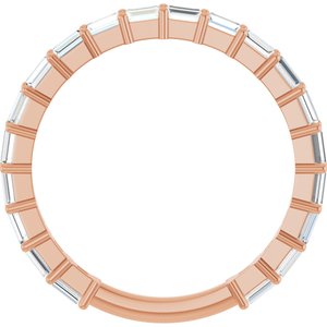 14K Rose 5/8 CTW Lab-Grown Diamond Anniversary Band