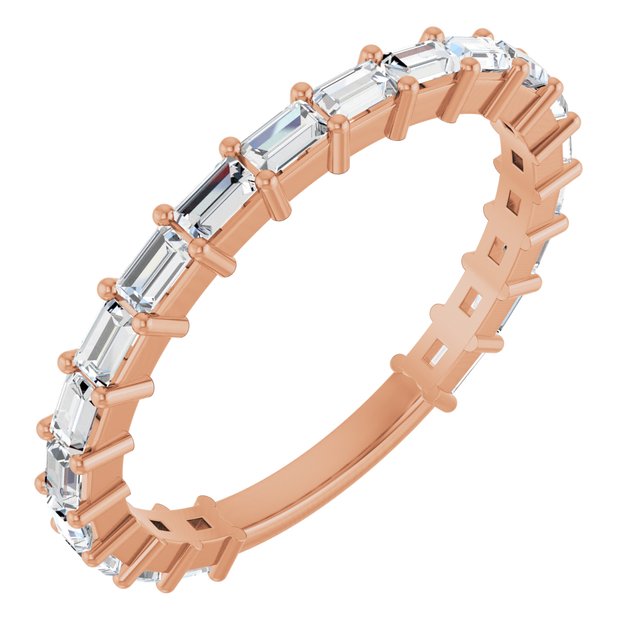14K Rose 5/8 CTW Lab-Grown Diamond Anniversary Band